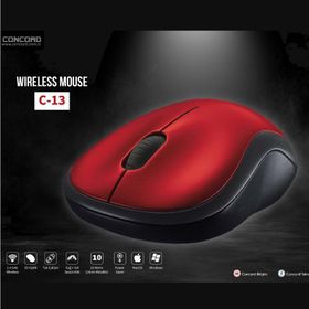 Concord Wireless 1200 DPI Kırmızı Renk C-13L Kablosuz Mouse