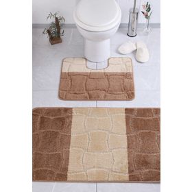 Confetti CONMM8680318023506 Sarıyer Sütlü Kahve 50x80 cm Banyo Halısı