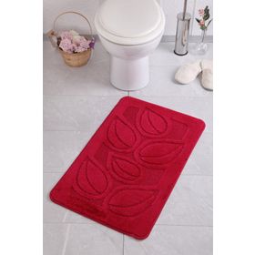 Confetti Flora Bordo 50x80 cm Banyo Halısı