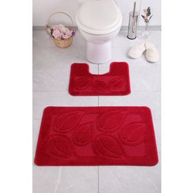 Confetti Flora Bordo 50x80 cm Banyo Halısı