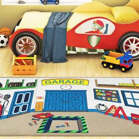 Confetti Garage 100x160 cm Anaokulu Çocuk Odası Halısı