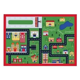 Confetti Town Anaokulu Araba Yarışı 133x190 cm Çocuk Odası Halısı