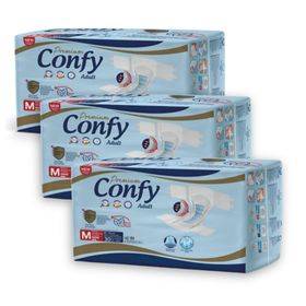 Confy Adult 30'lu 3 Paket Medium Yetişkin Bezi