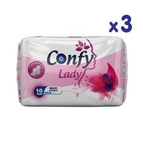 Confy Lady 10 Adet 3 Paket Normal Maxi Hijyenik Ped