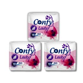 Confy Lady 10 Adet 3 Paket Normal Maxi Hijyenik Ped