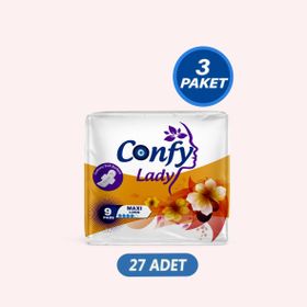 Confy Lady 9 Adet 3 Paket Long Maxi Hijyenik Ped
