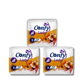 Confy Lady 9 Adet 3 Paket Long Maxi Hijyenik Ped