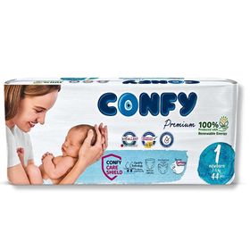 Confy Premium No:1 Yenidoğan 44 Adet Bebek Bezi