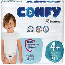 Confy Premium No:4+ Maxi Plus 24 Adet Bebek Bezi