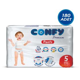 Confy Premium No:5 Junior 180 Adet Külot Bebek Bezi