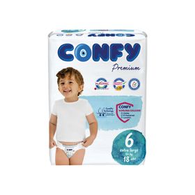 Confy Premium No:6 XLarge 18 Adet Bebek Bezi