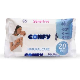 Confy Premium Sensitive Çanta Boy 20 Adet Bebek Islak Mendil