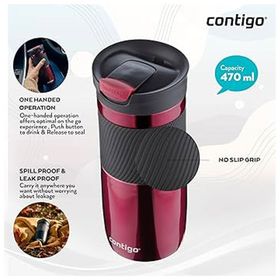 Contigo Byron Pro Snapseal Pembe 470 ml Termos Bardak