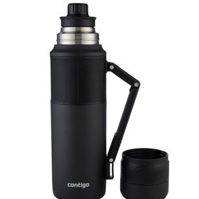Contigo Thermal Vakumlu 1.2 L Paslanmaz Çelik Siyah Bardaklı Termos