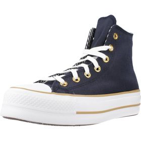 Converse Chuck Taylor All Star Lift Platform Herringbone Stripe A08860C Mavi Kadın Günlük Ayakkabı
