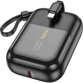 Coofbe Dijital Göstergeli Dahili Type-C Kablolu Iphone Kablolu 22.5W+PD20W 10000 mAh Siyah Powerbank