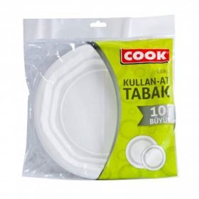 Cook 10'lu Lüks Büyük Boy Tabak