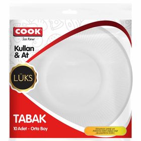 Cook Lüks Orta Boy 10 Adet Plastik Tabak