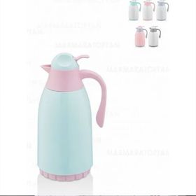 Cooker 1.3 lt Mavi Cam Iç Hazneli Renkli Termos