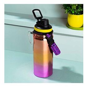 Cooker 1395-1 Bakır 700 ml Paslanmaz Çelik Sızdırmaz Çift Katmanlı Taşıma Askılı Çay Kahve Termosu