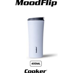 Cooker 400 ml 304 Paslanmaz Çelik Çift Kat Beyaz Termos