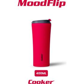Cooker 400 ml 304 Paslanmaz Çelik Çift Kat Kırmızı Termos