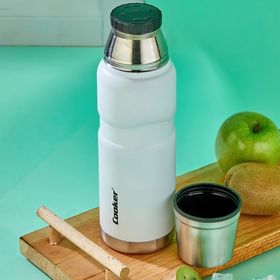 Cooker 500 ml Çift Kat Sızdırmaz Paslanmaz Beyaz Çelik Termos