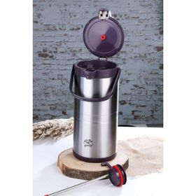 Cooker CKR-2009 4.5 lt Mor Pompalı Çelik Siyah Termos