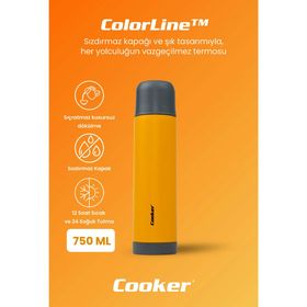 Cooker CKR2022 Turuncu 750 ml Paslanmaz Çelik Termos