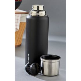 Cooker CKR2085 1.5 lt Siyah Çift Katlı Kulplu Paslanmaz Çelik Termos