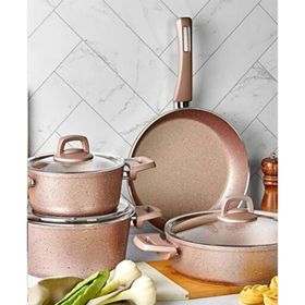 Cooker CKR2818 7 Parça Granit Gold Rose Tencere Seti
