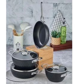 Cooker CKR2853 Siyah Platin Titanium 7 Parça Tencere Seti