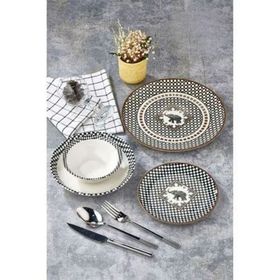 Cooker CKR4023 Porselen Dijital Baskılı 24 Parça Yemek Takımı