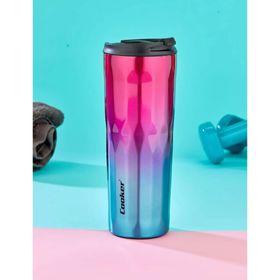 Cooker YK1020 Pembe - Mavi 500 ml Mug Çelik Termos