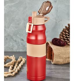 Cooker YK1204 680 ml Kırmızı Çelik Termos