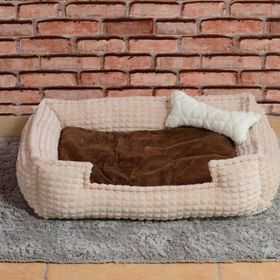 Cookie Pet 70x50 cm Kahve Bej Dolgulu Kedi Köpek Yuvası