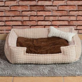 Cookie Pet 70x50 cm Kahve Bej Dolgulu Kedi Köpek Yuvası