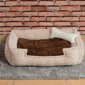 Cookie Pet 70x50 cm Kahve Bej Dolgulu Kedi Köpek Yuvası