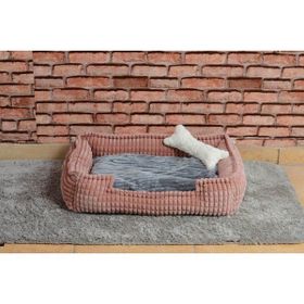 Cookie Pet 70x50 cm Pembe Gri Dolgulu Kedi Köpek Yuvası
