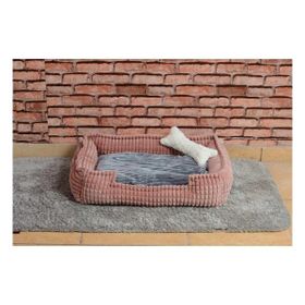 Cookie Pet 70x50 cm Pembe Gri Dolgulu Kedi Köpek Yuvası