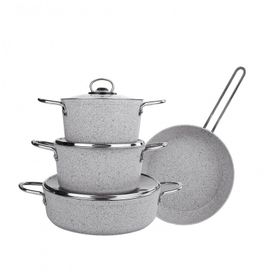 Cookplus Biogranit Alfa Gri 7 Parça Tencere Seti