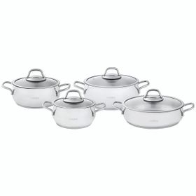 Cookplus Heybeli 8 Parça Çelik Tencere Set