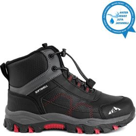 Cool Alfa Lastikli Soft Shell Outdoor Siyah Kırmızı Erkek Çocuk Bot