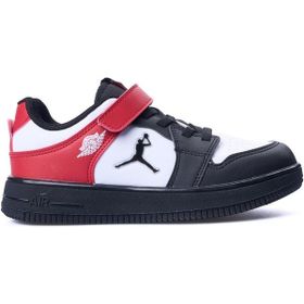 Cool Haykat Siyah Kırmızı Çocuk Bantlı Sneaker