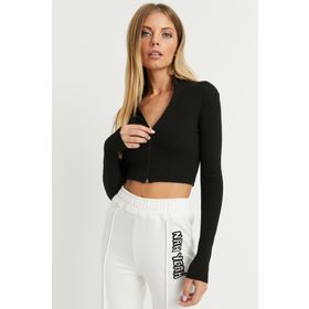Cool & Sexy EY1057 Kadın Siyah Kaşkorse Kısa Ceket