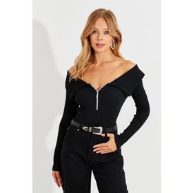 Cool & Sexy EY2559 Siyah Kadın Bluz