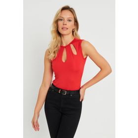 Cool & Sexy EY2719 Siyah Pencereli Kadın Bluz