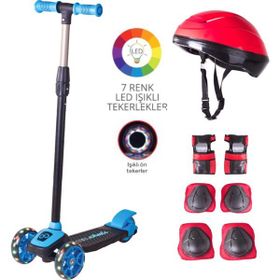 Cool Wheels Led Işıklı 3 Tekerlekli Twistable Mavi Çocuk Scooter