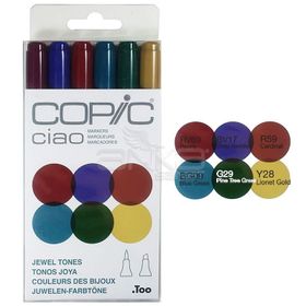 Copic Ciao 6'lı Set Jevel Tones Marker Kalem