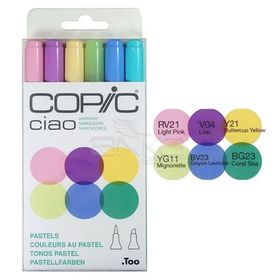 Copic Ciao 6'lı Set Pastels Marker Kalem